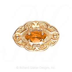 GS470 CIT - 14 Karat Gold Citrine Slide 
